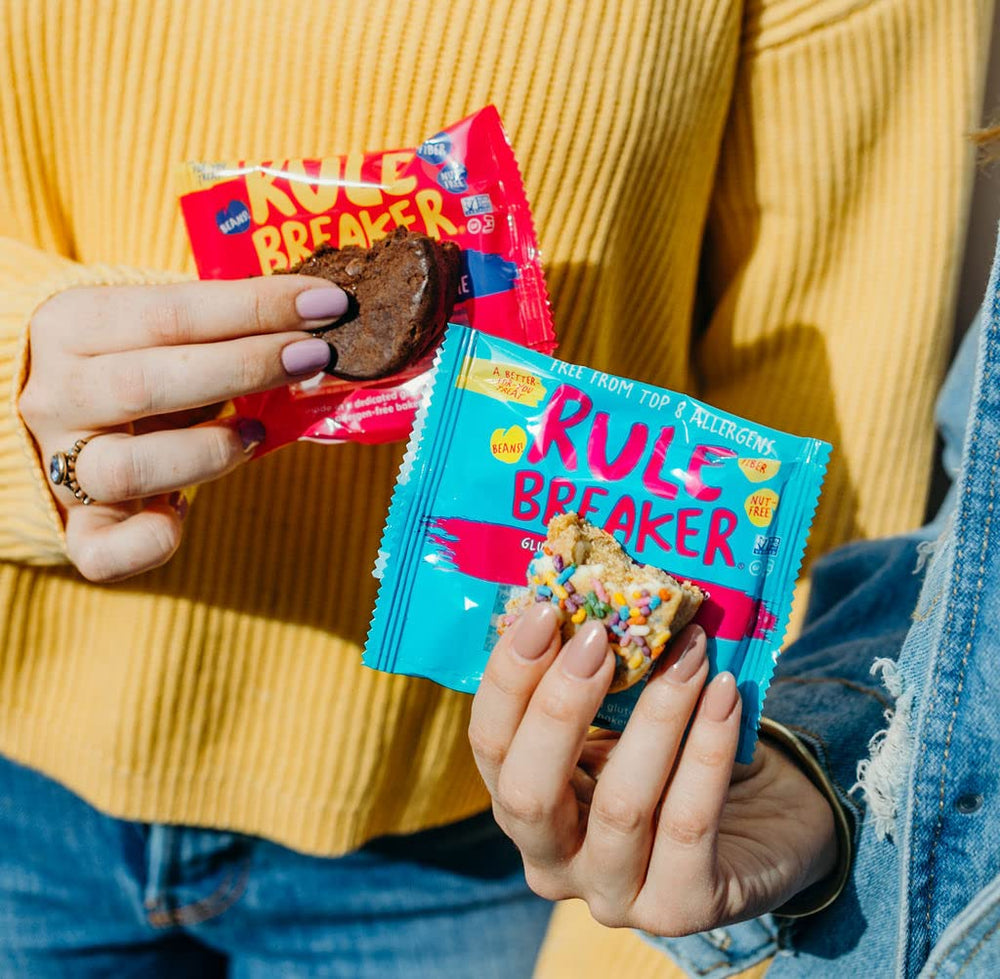 Rule Breaker cookie placed in a kids lunchbox reassuring parent-safe snack