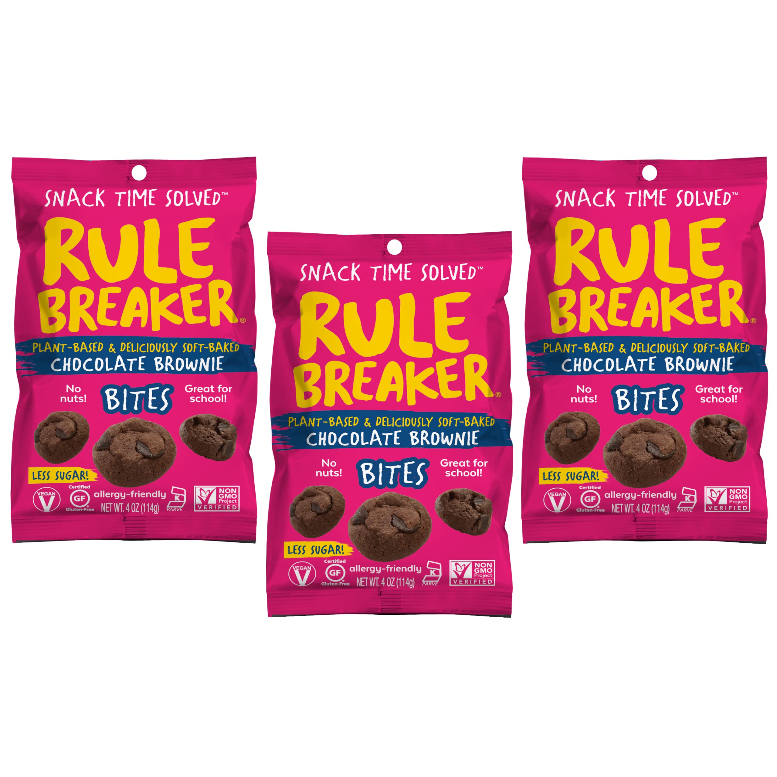 Rule Breaker individually wrapped bite close-up highlighting on-the-go use