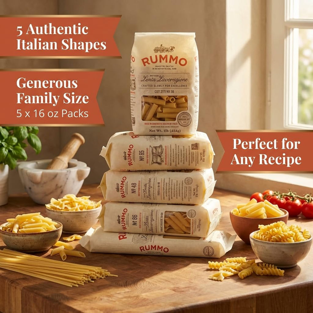 Rummo penne rigate ridges visible for superior sauce clinging