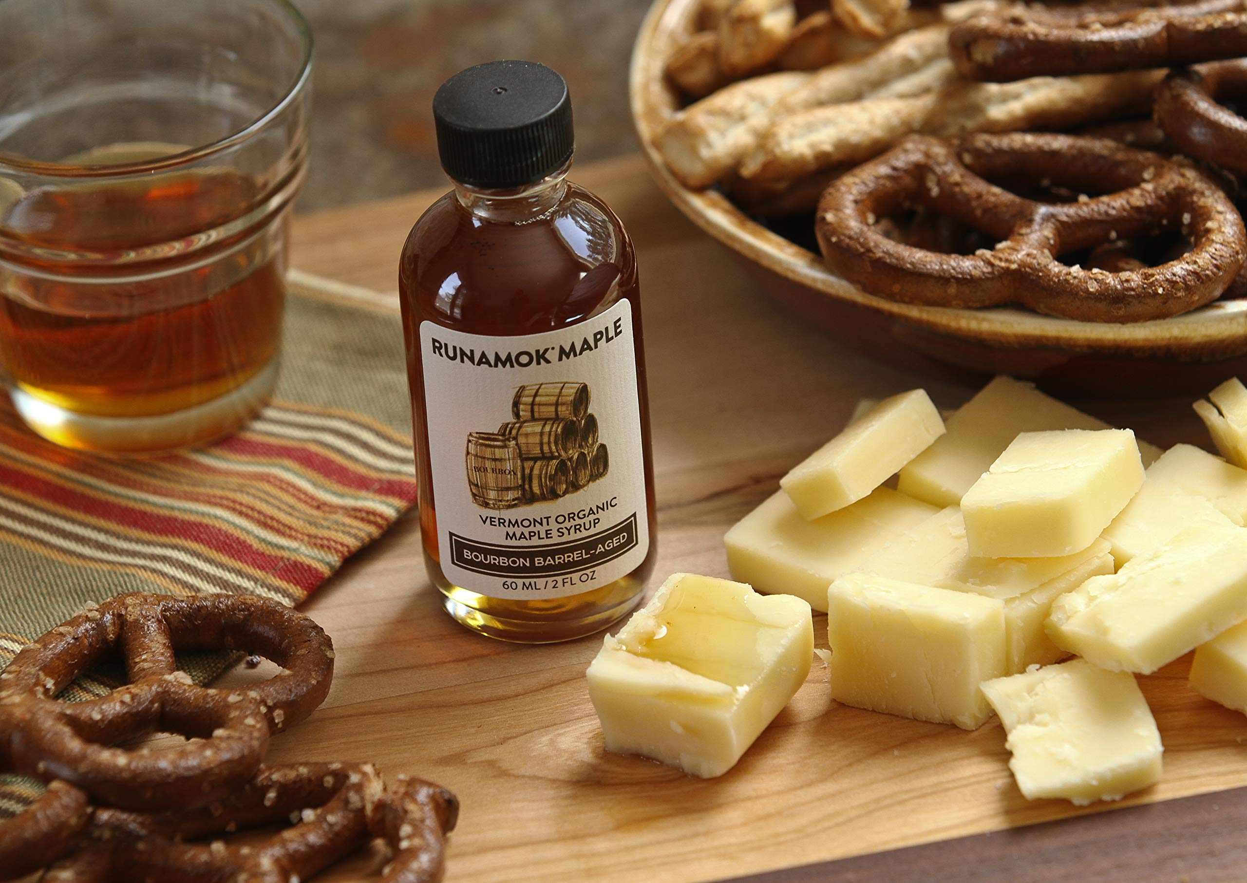 Runamok syrups on breakfast table enhancing pancakes and waffles
