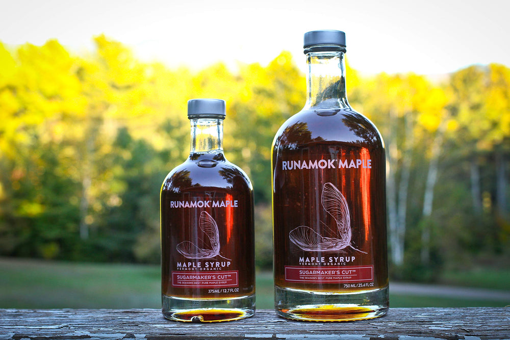 Runamok syrup pouring from bottle to show smooth viscosity and pouring control benefit