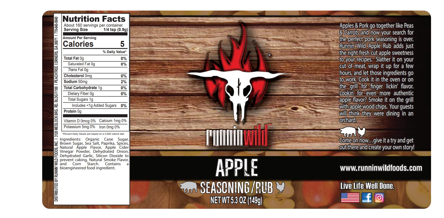 RunninWild open shaker top revealing spices for quick seasoning use