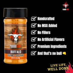 RunninWild label close-up highlighting ingredients and no-MSG reassurance
