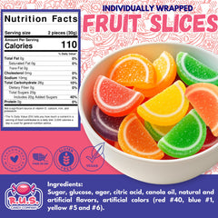 R.U.S. Candy assorted fruit slices top-down view showing colorful mix for parties