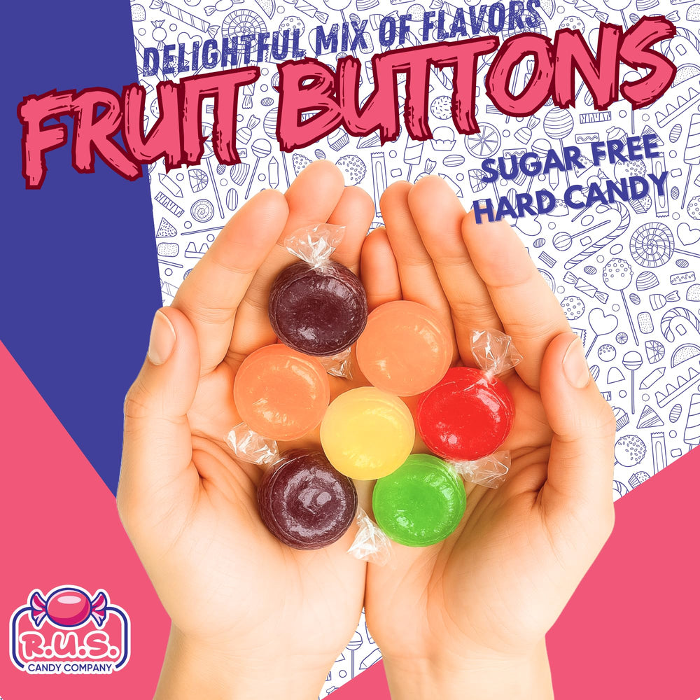 R.U.S. Candy assorted fruit discs spread out showing variety and colorful appeal