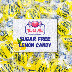 R.U.S. Candy front packaging showing 1 lb bag and lemon flavor benefit portion control