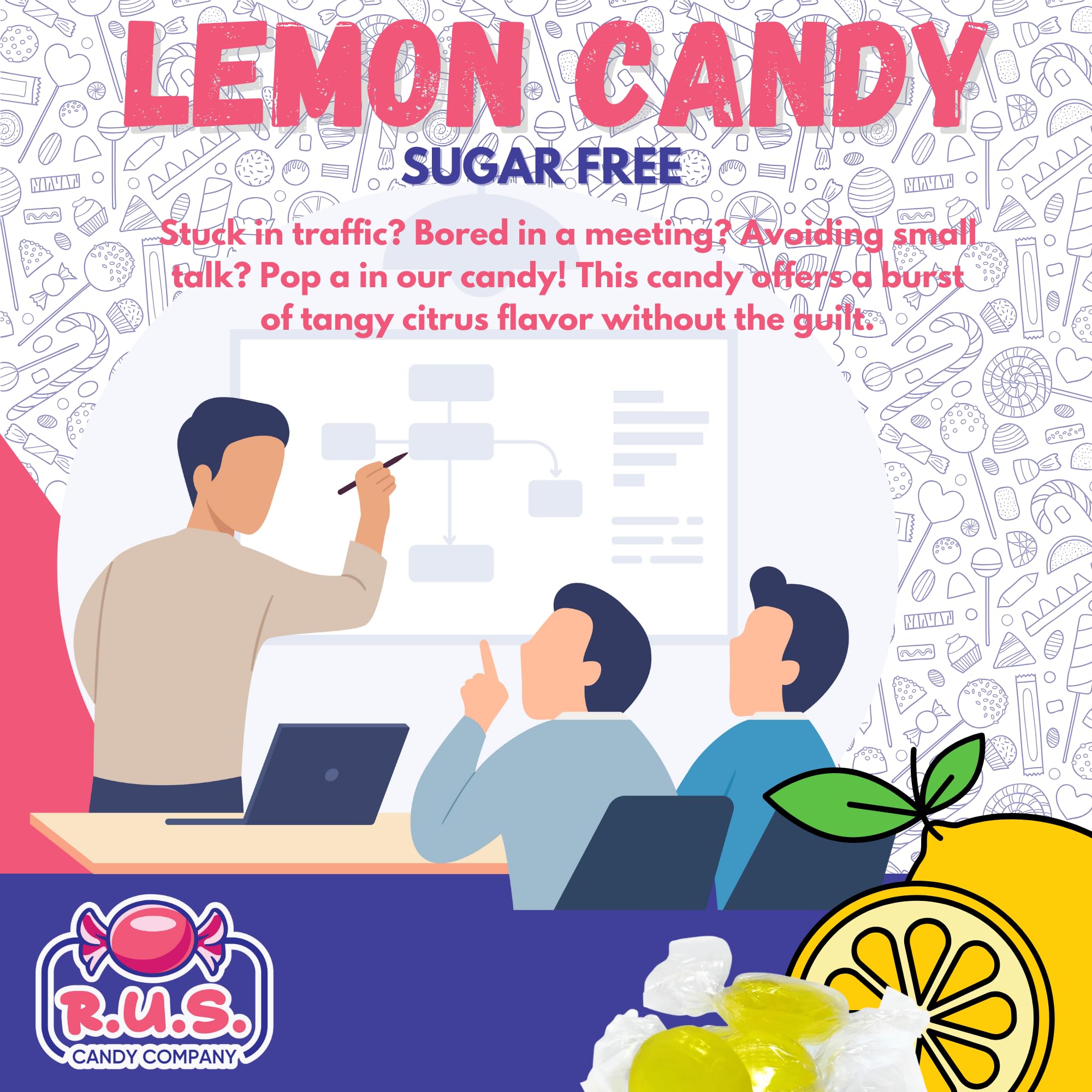 R.U.S. Candy piece in hand to show scale and easy pocket-sized snacking