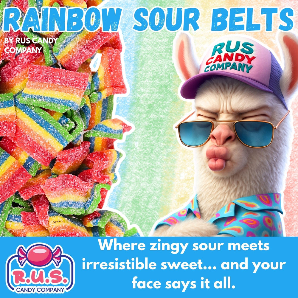 R.U.S. Candy belt held in hand showing bite-size scale and easy snacking