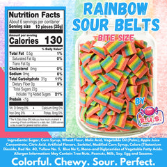 R.U.S. Candy belts used as dessert topping adding color and tart flavor contrast
