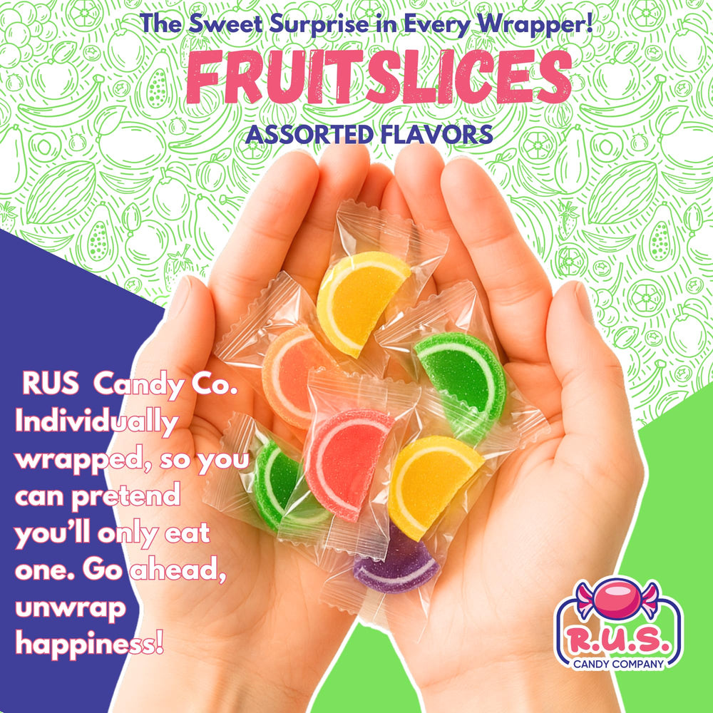 R.U.S. Candy beside a ruler to show scale of slices and portioning convenience