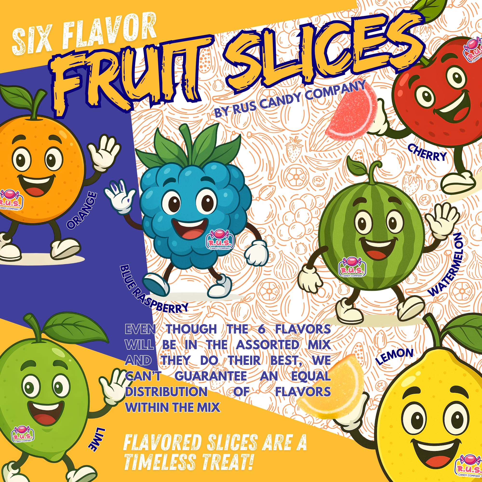 R.U.S. Candy single slice detail showing chewiness and fruit-like texture benefit