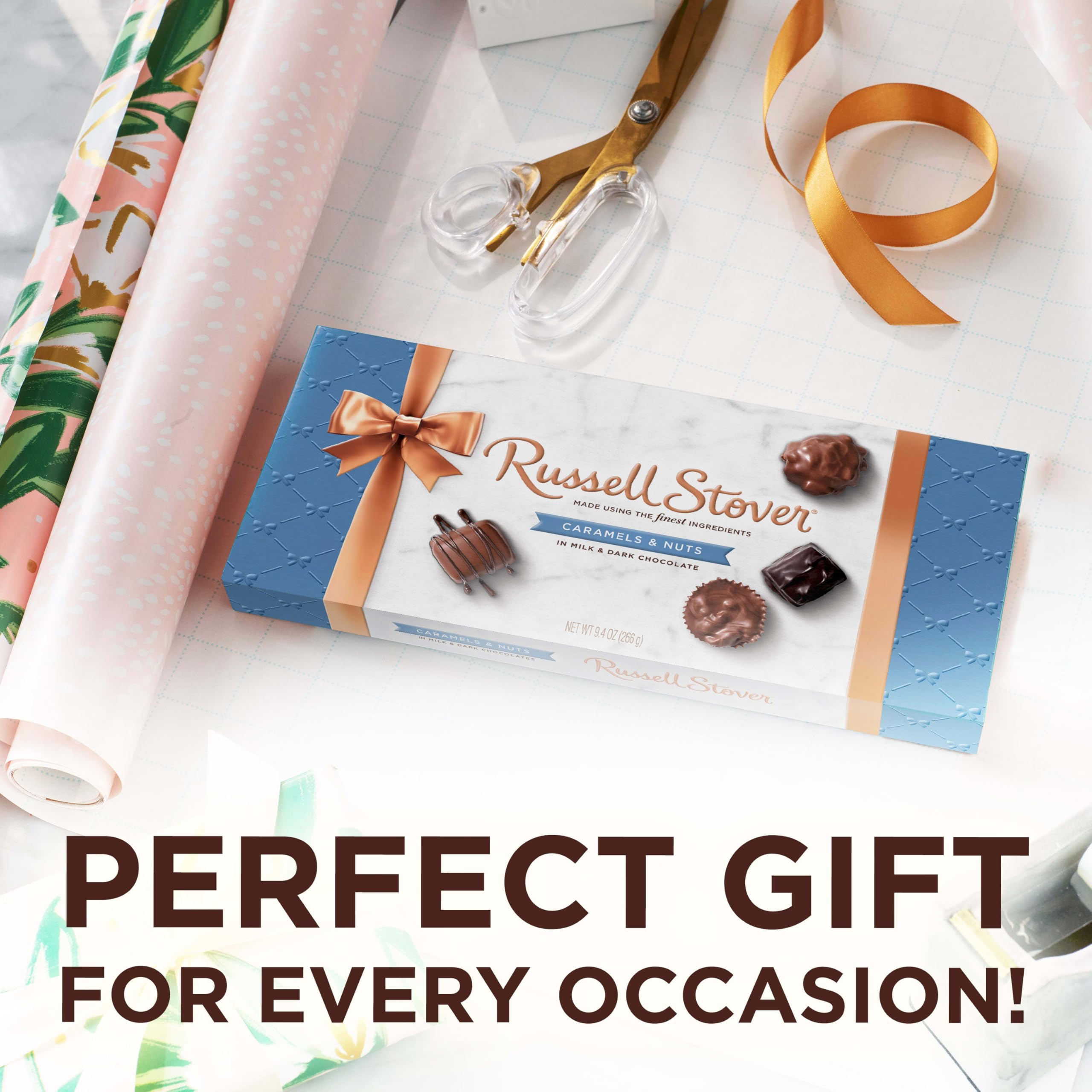 Russell Stover dark chocolate almond piece emphasizing rich cocoa and balance