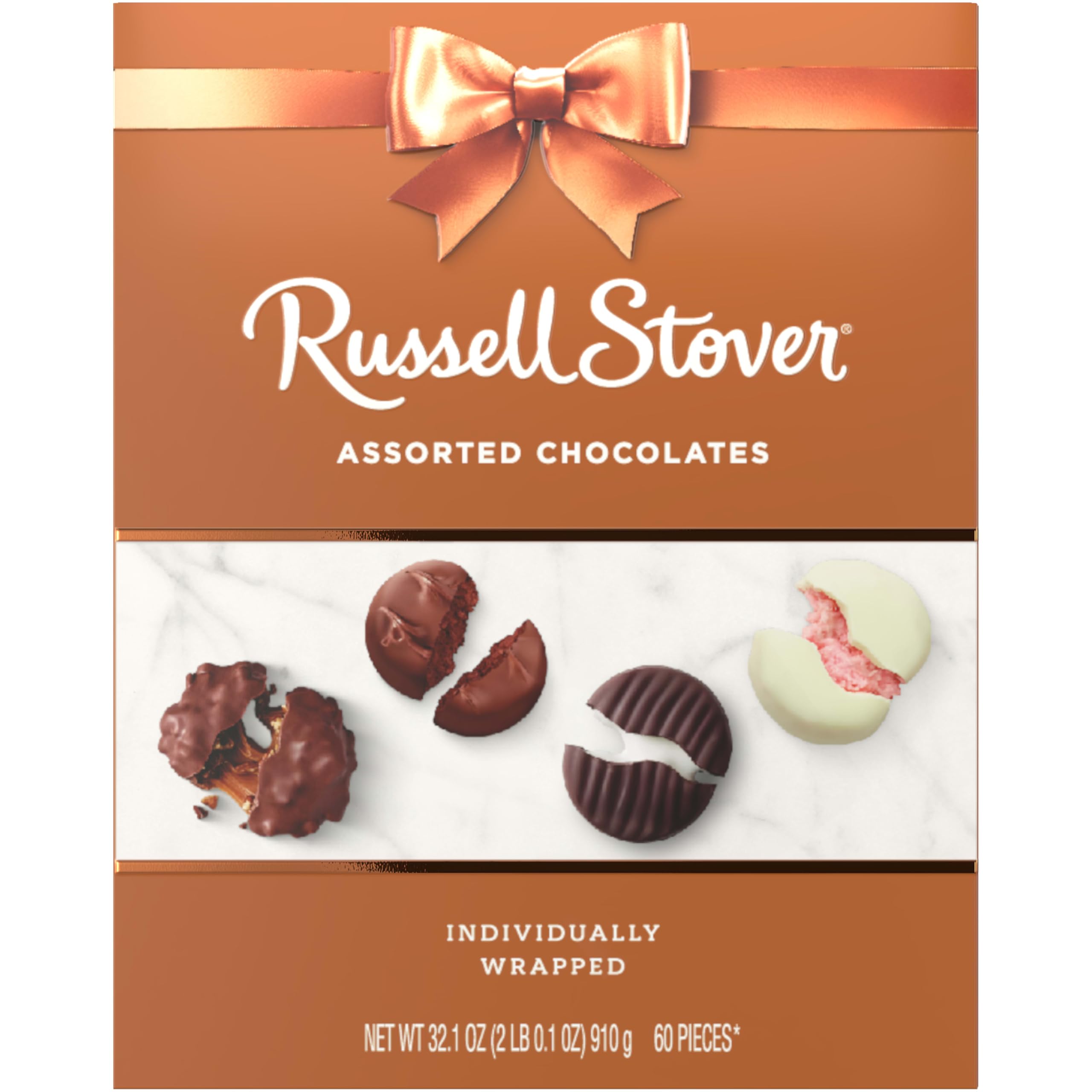Russell Stover tin on a party table setting showcasing gift-ready presentation for events