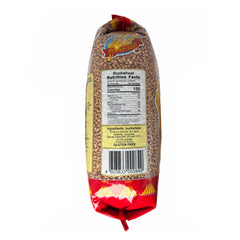 Russkoe Pole toasted groats in a pan showing golden color and enhanced nutty flavor benefit