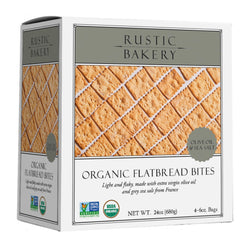 Rustic Bakery front packaging showing 6 oz bag, artisan appeal and pantry-ready benefit