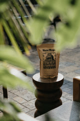 Ruta Maya close-up of whole beans highlighting texture and rich roast aroma