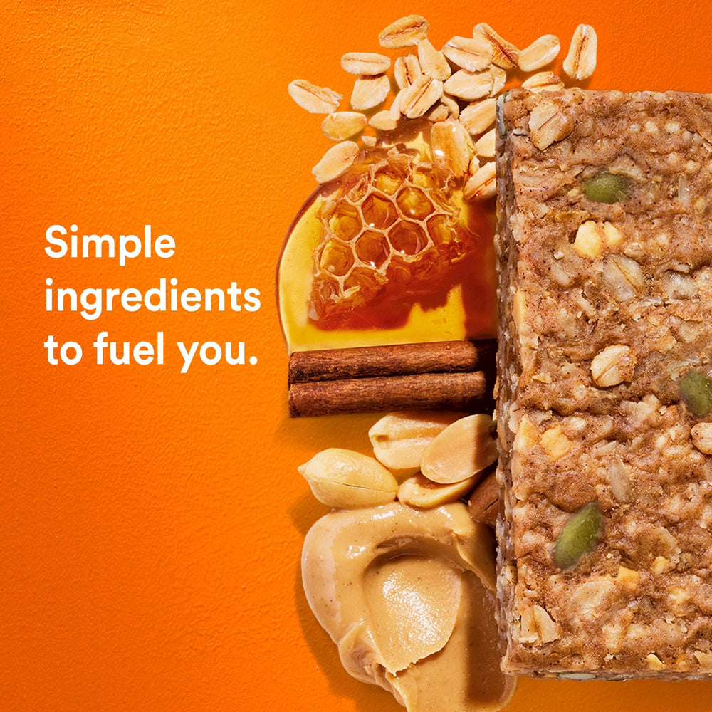 RXBAR box of 12 bars on a table illustrating pantry-ready supply and convenience