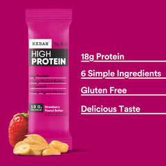 RXBAR broken bar revealing strawberry pieces and nut crunch benefit