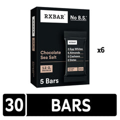 Close-up of RXBAR bar texture revealing nuts and chocolate for satisfying bite