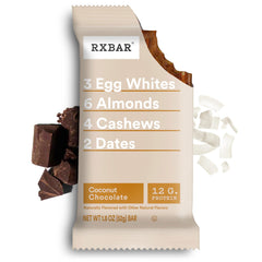 RXBAR bar held in hand demonstrating on-the-go convenience and protein boost