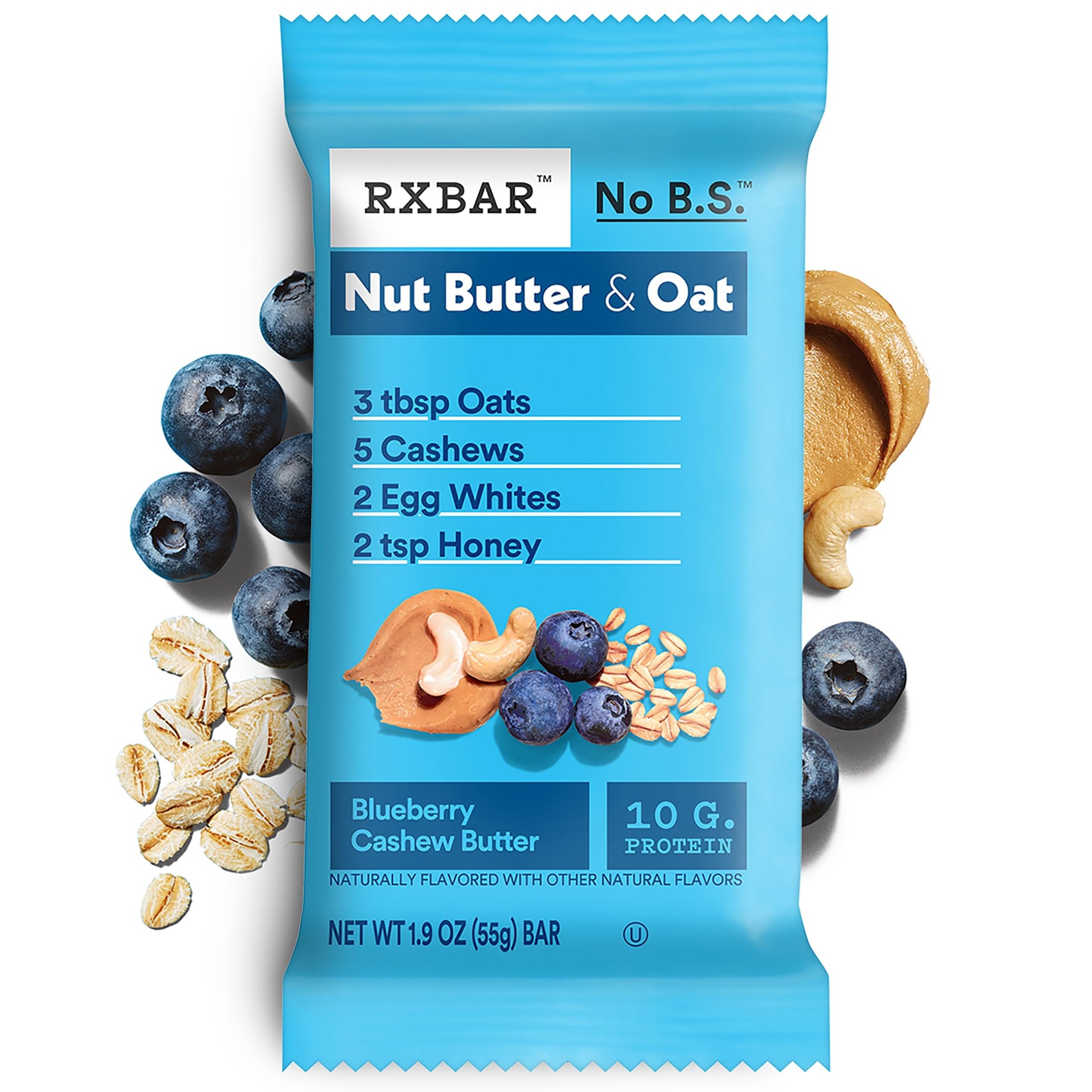 RXBAR close-up of oats and nut butter texture highlighting satisfying chew and creaminess
