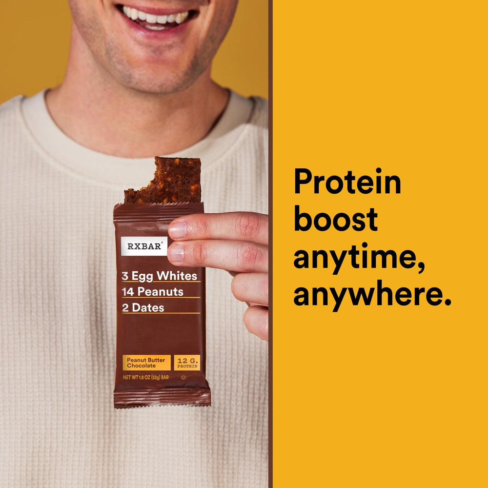 RXBAR stacked boxes in pantry demonstrating easy storage and bulk value