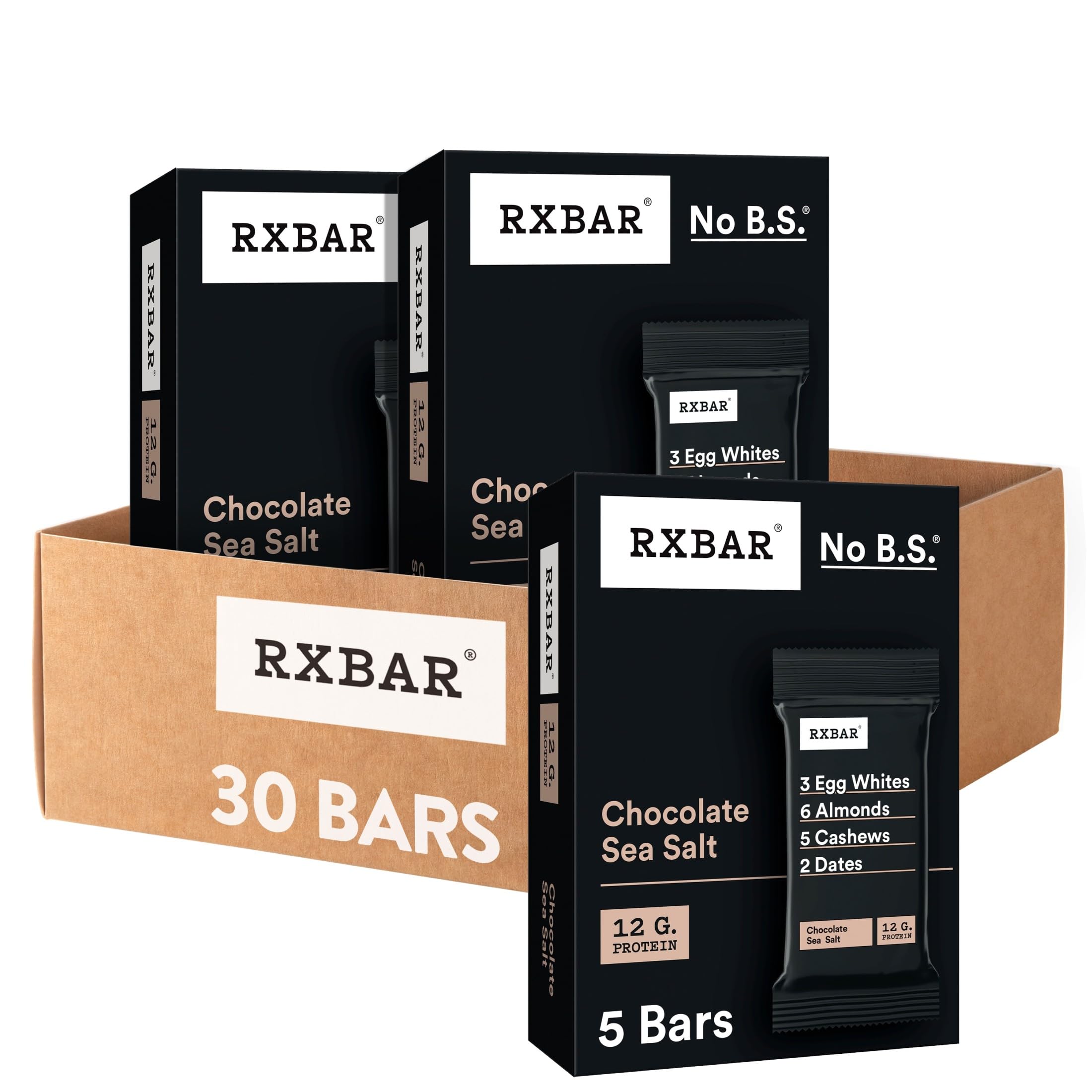 RXBAR front packaging showing boxes and brand for easy shopping