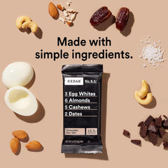 RXBAR single bar unwrapped revealing dense chocolate texture and convenience for on-the-go fuel