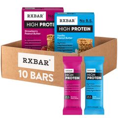 RXBAR front packaging showing two boxes and variety pack benefit