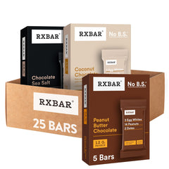 RXBAR front packaging showing variety case and quick grab convenience