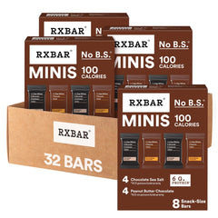 RXBAR mini front packaging showing variety pack and benefits