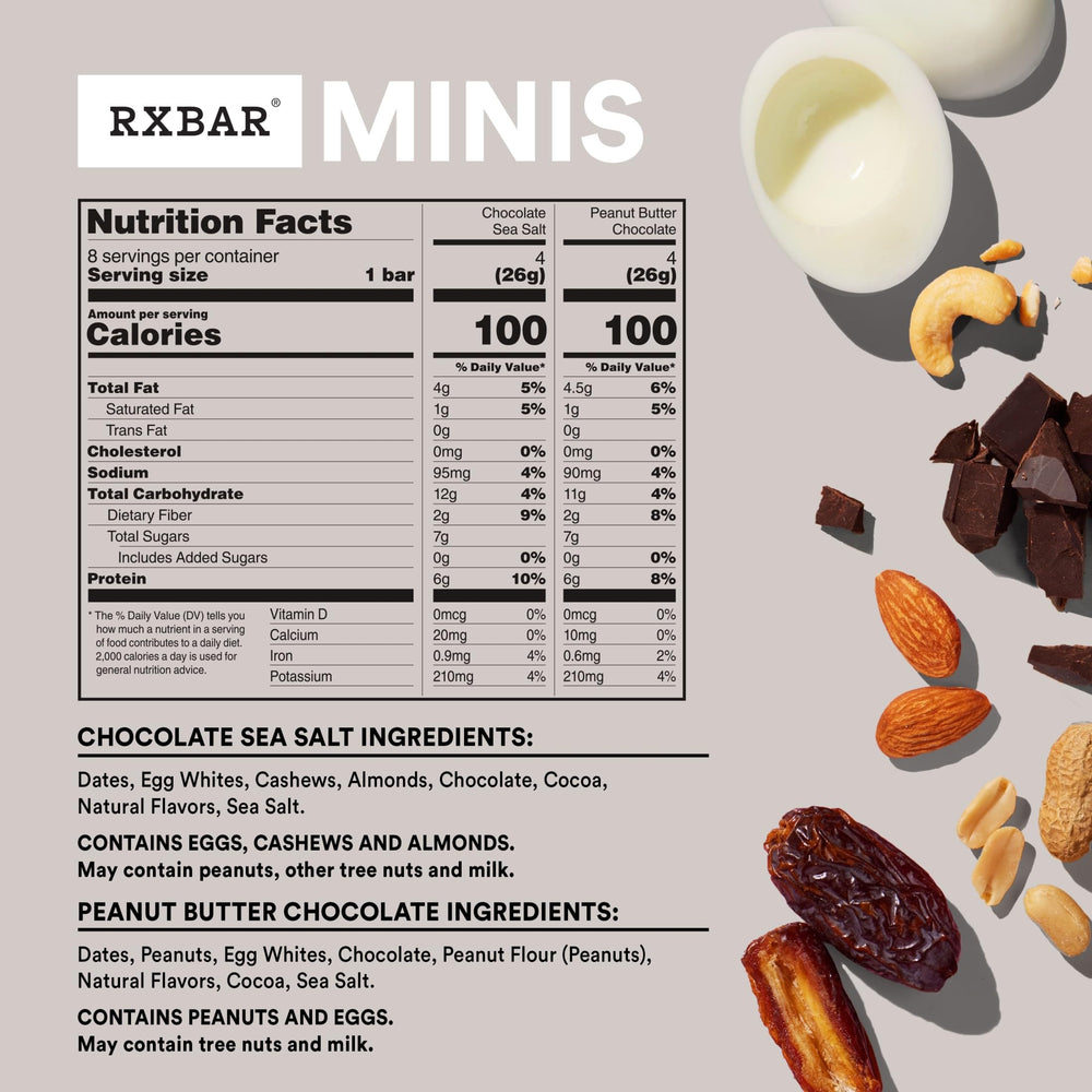 RXBAR mini unwrapped showing chewy texture and real ingredients