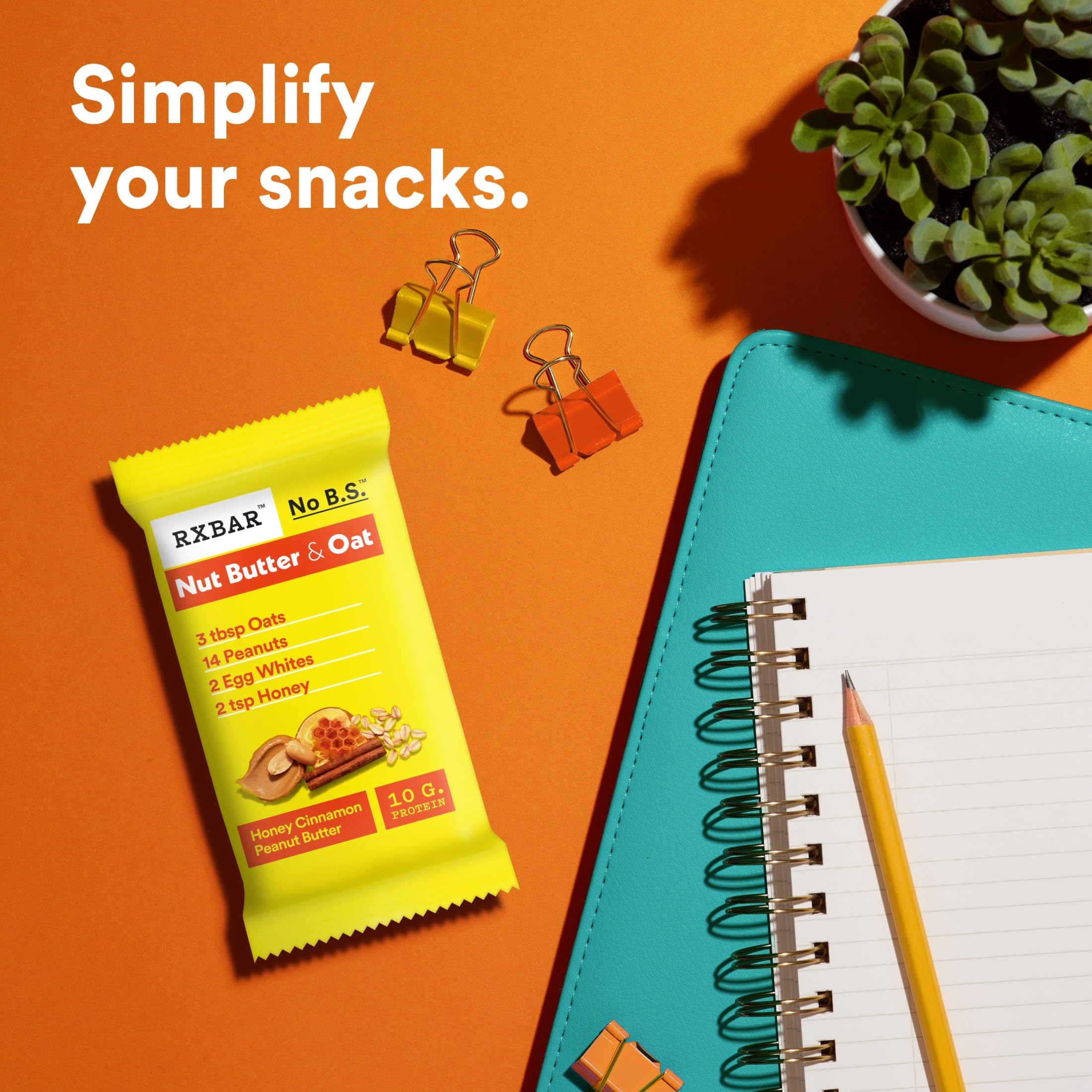 RXBAR spoon of peanut butter spread emphasizing creamy nut flavor and satiety