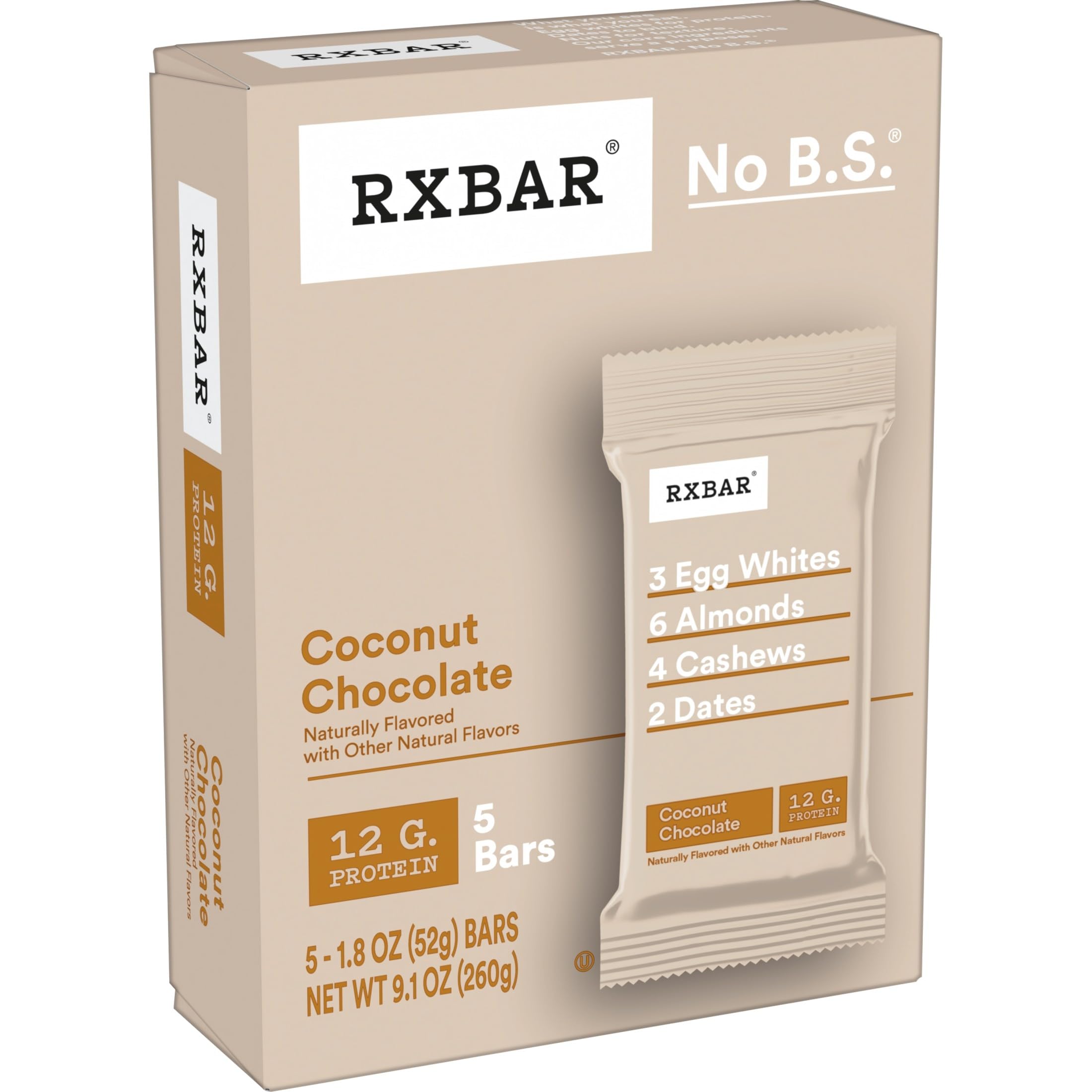 RXBAR six boxes opened to show individually wrapped bars for bulk storage