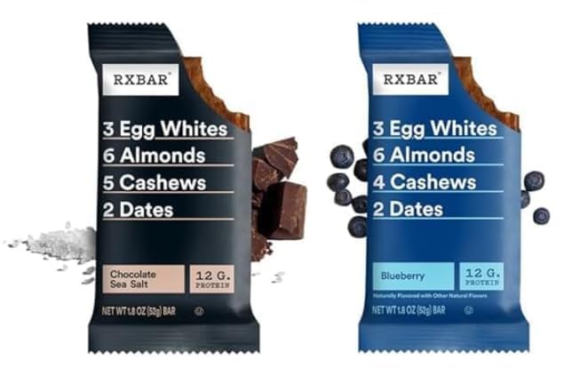 RXBAR close-up of bar texture and nuts showing hearty mouthfeel and protein