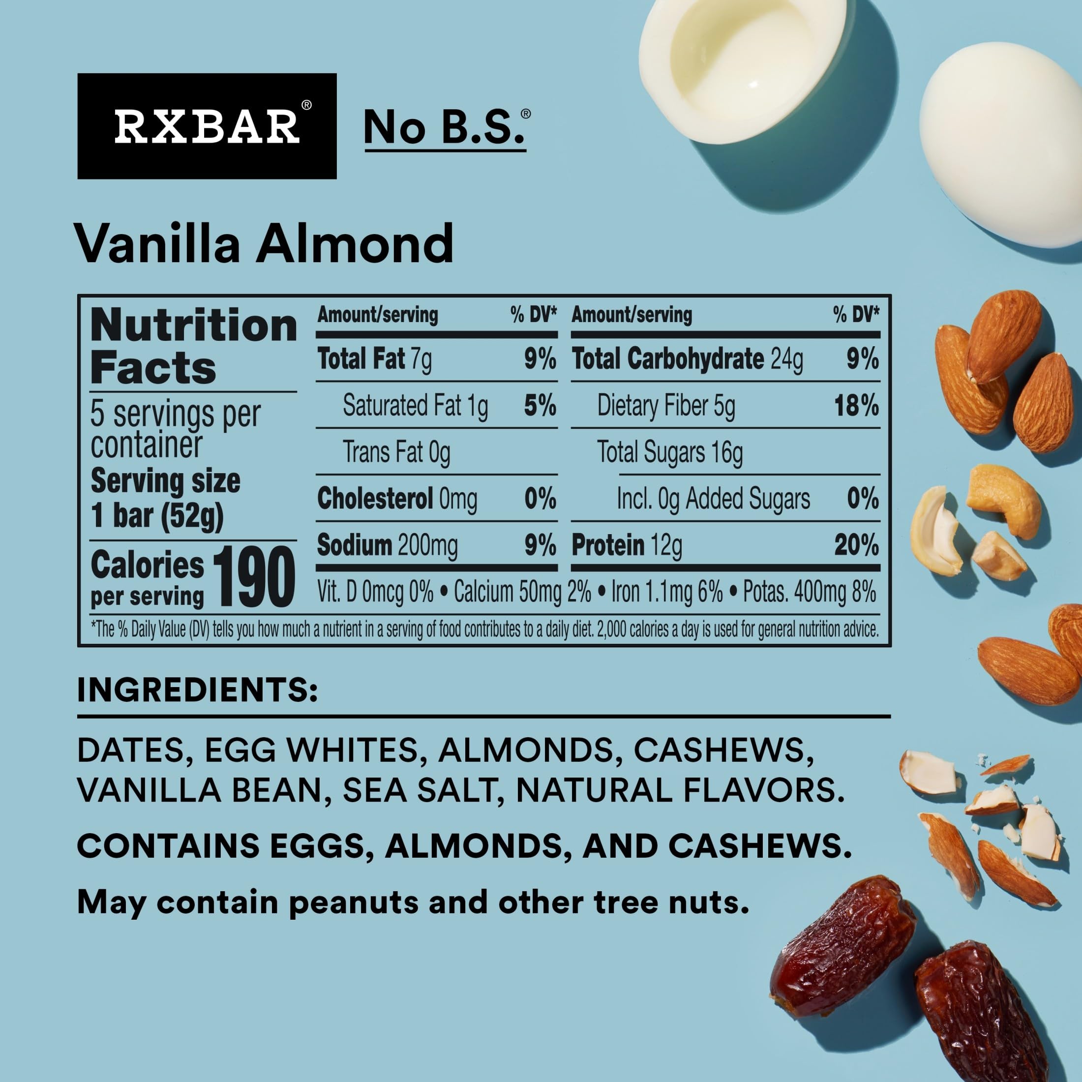 RXBAR unwrapped bar with visible nuts offering a convenient protein boost