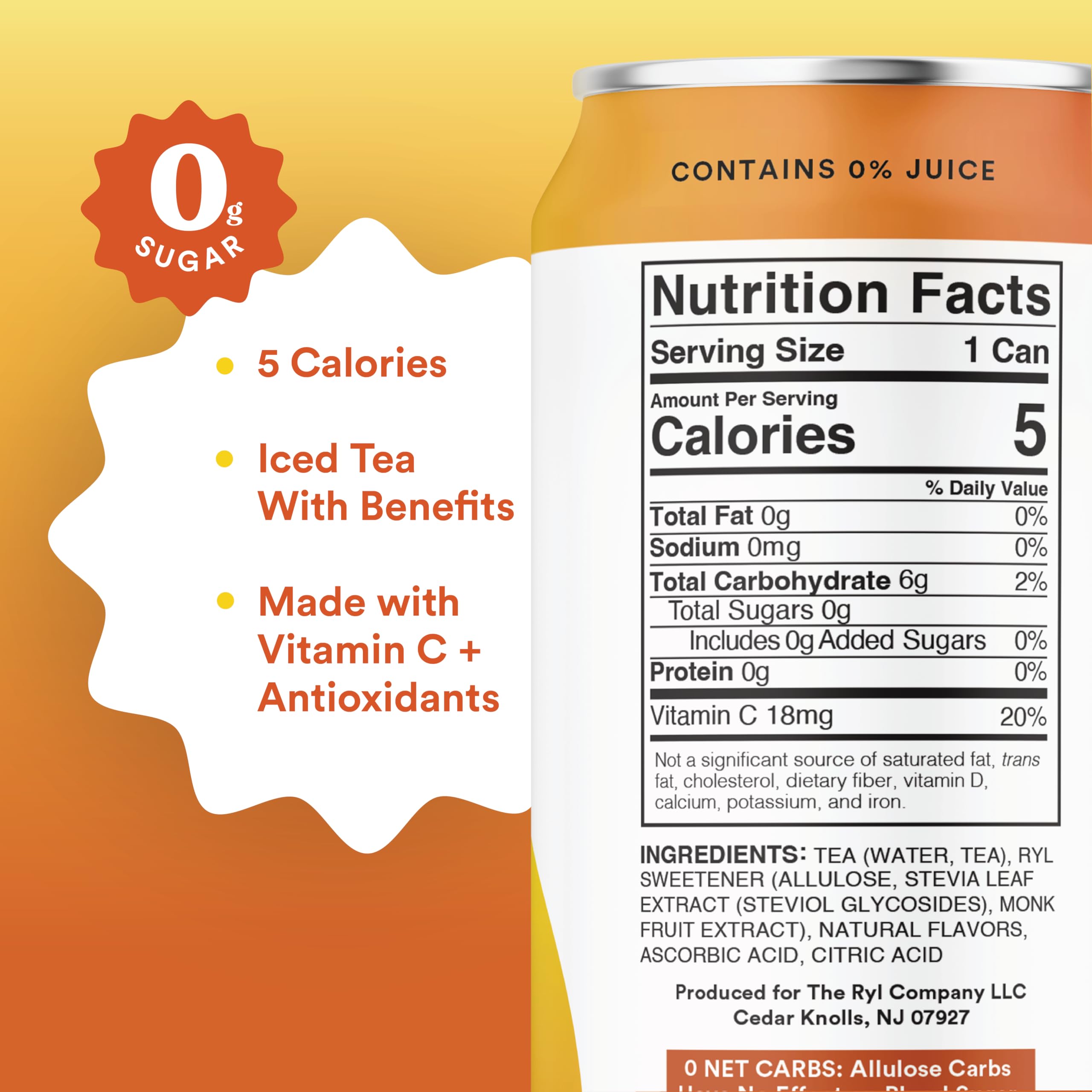 The Ryl Co close-up of tea and lemon elements showing natural ingredients