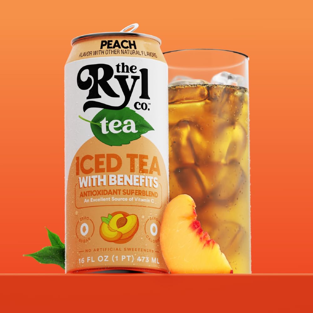Ryl Co peach can on a picnic blanket showing lifestyle use and outdoor refreshment