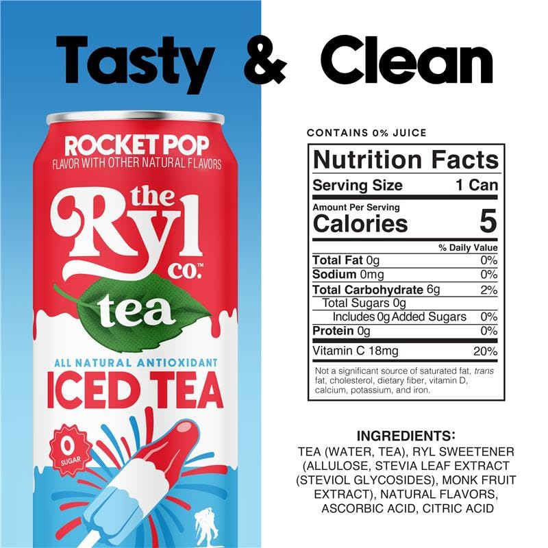 Close-up of Ryl Rocket Pop can texture highlighting clean-label design