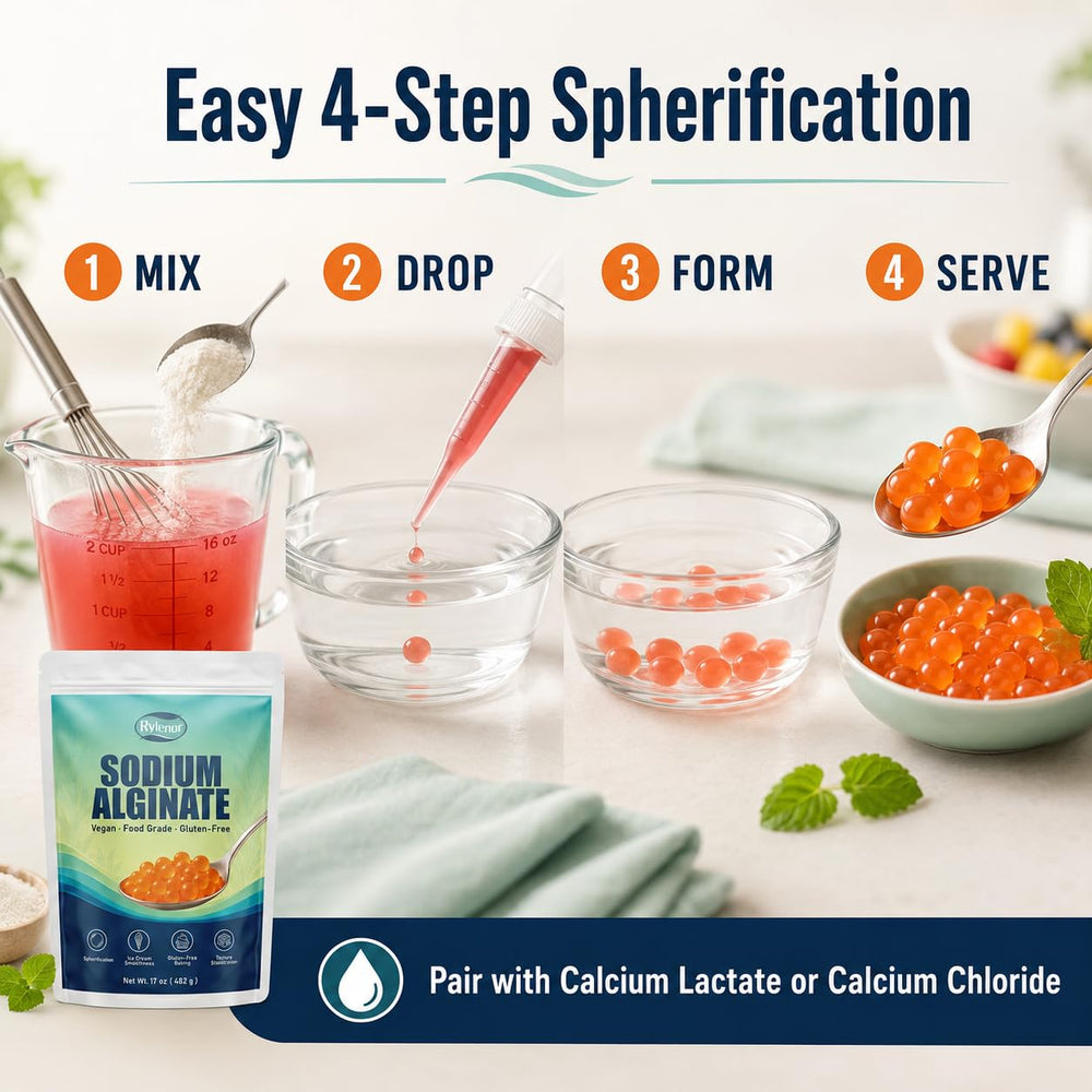 Rylenor kitchen lifestyle setup with pearls and tools inspiring culinary creativity