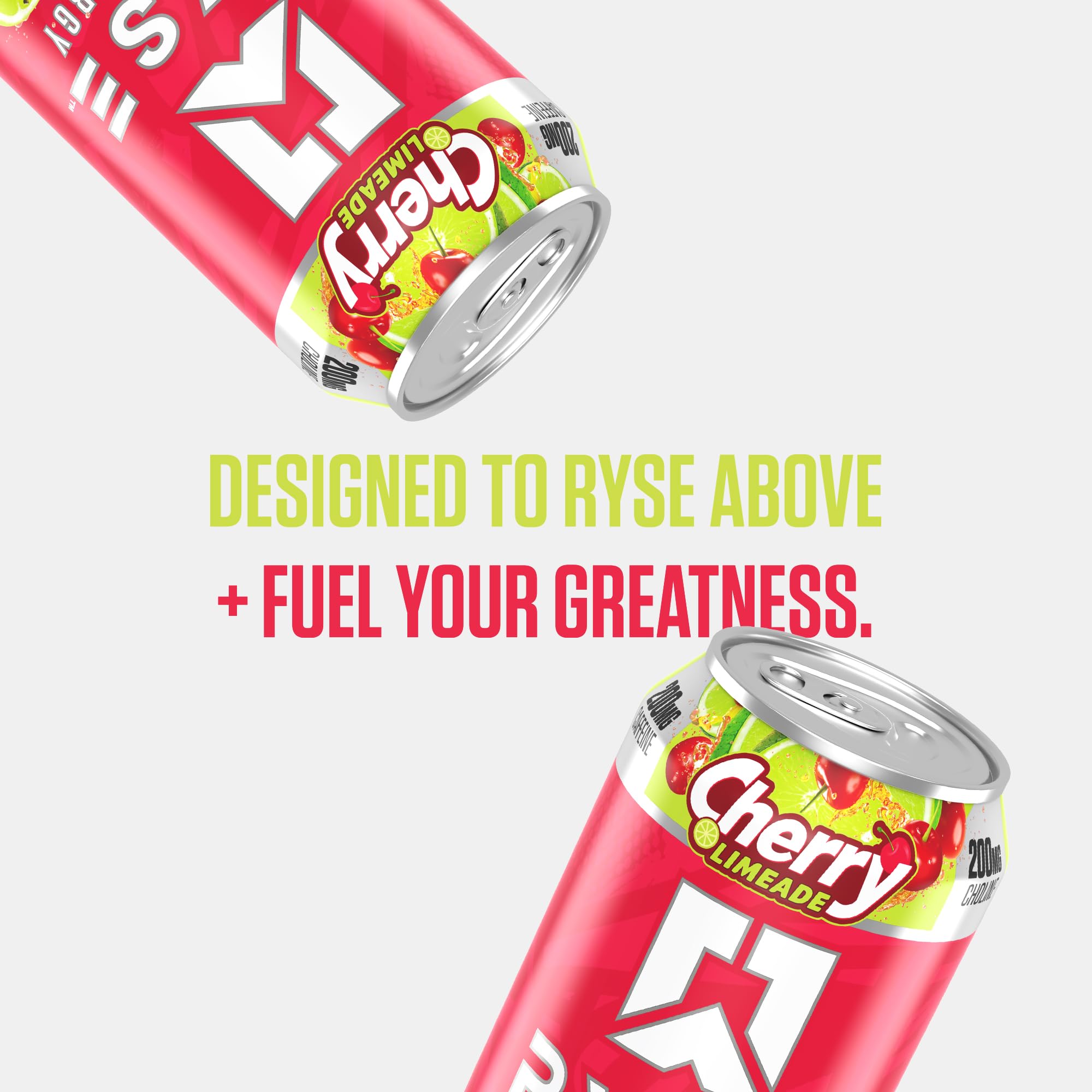 RYSE Up Supplements can held in hand to show 16 fl oz size and portability
