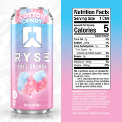 RYSE Up Supplements side label close-up highlighting ingredients and vegan claim