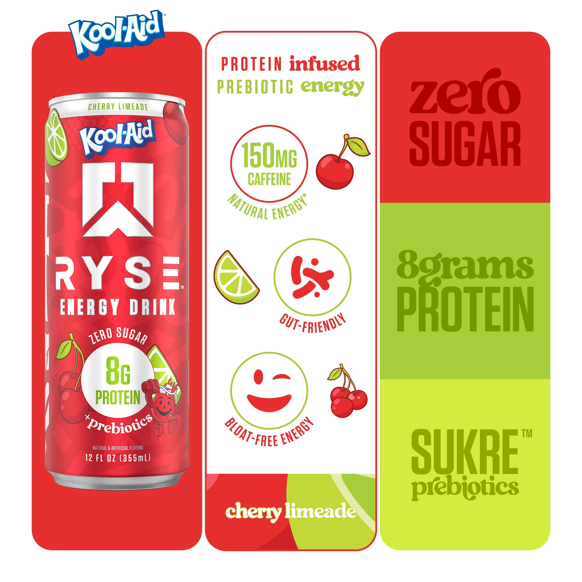 RYSE Up Supplements close-up of fizzed can top showing crisp carbonation and refreshment