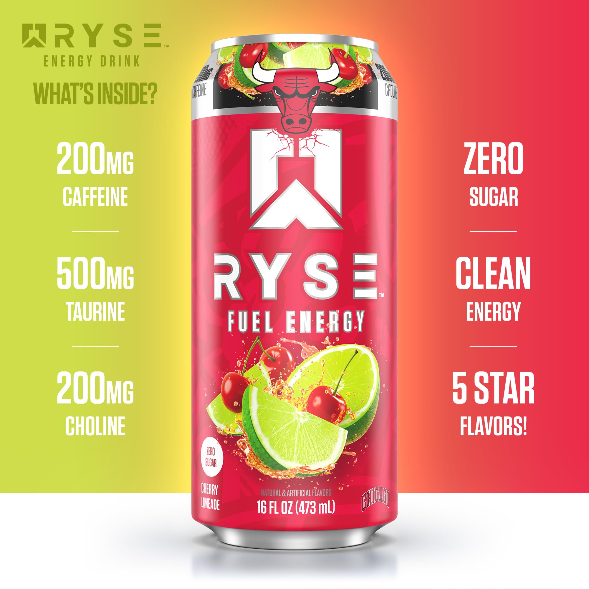 RYSE can next to gym gear demonstrating on-the-go energy and focus