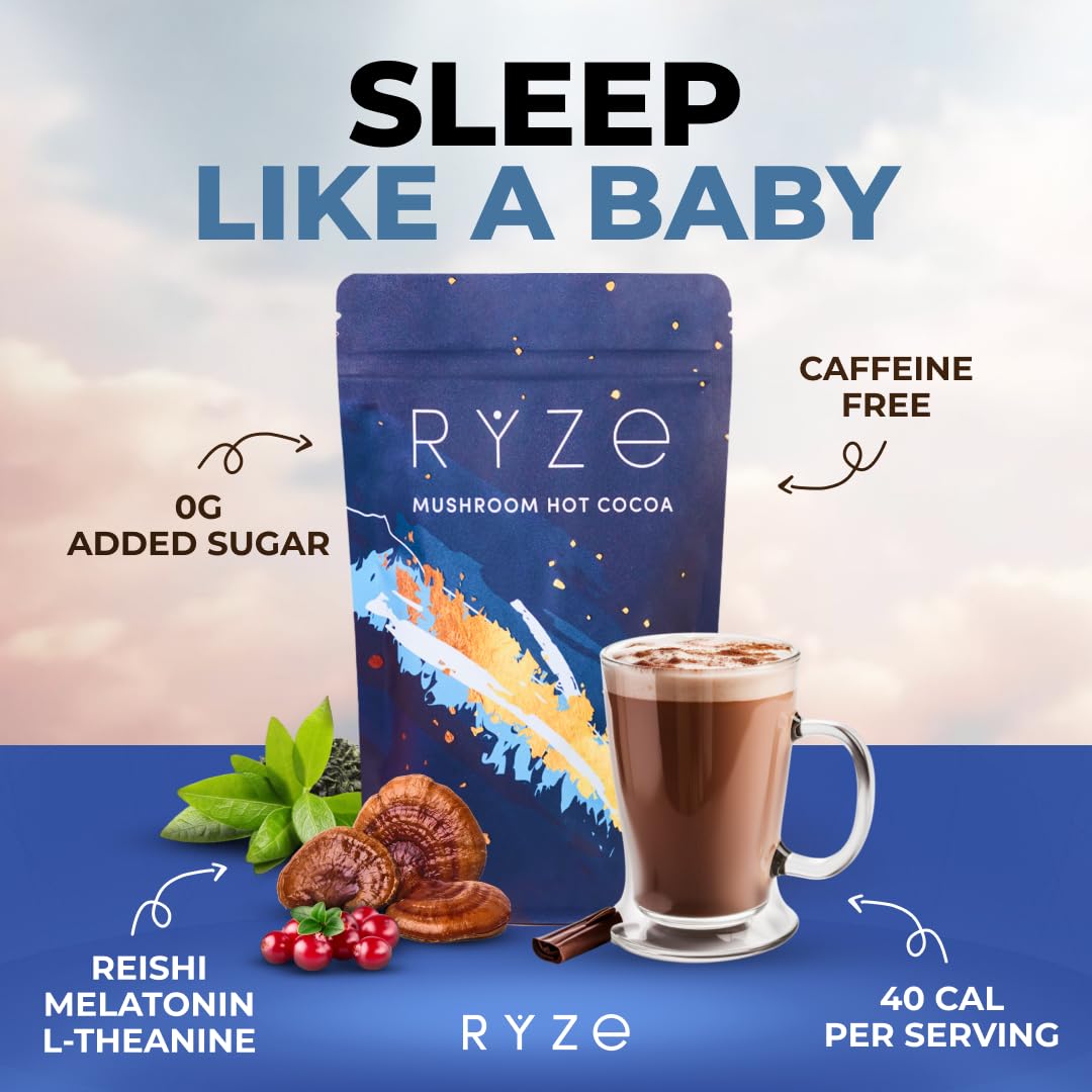 RYZE open container with single-serve packets and scoop highlighting convenient portions