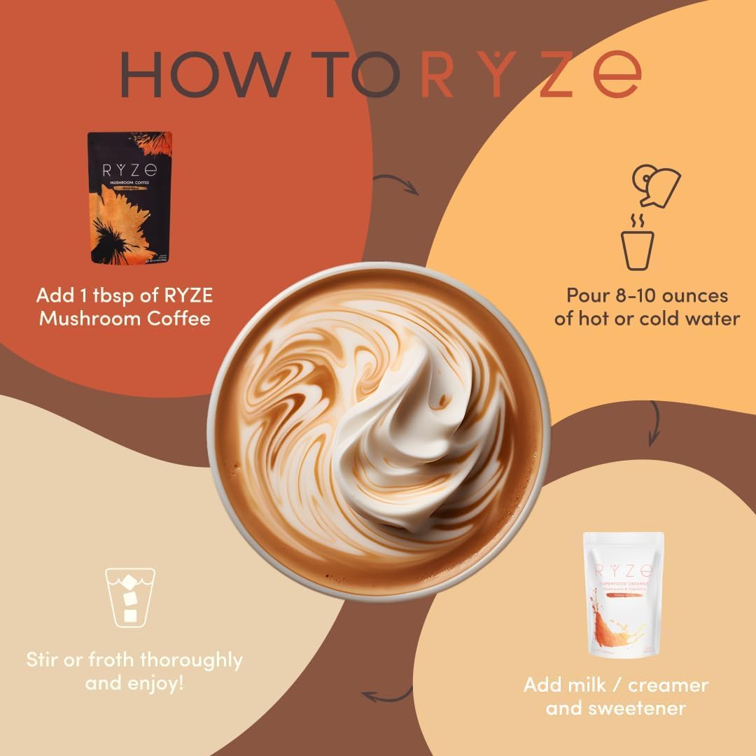serving scoop of RYZE powder demonstrating measured convenience benefit