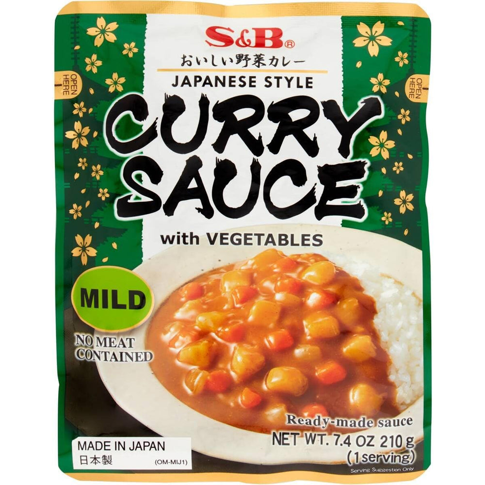 S&B front packaging showing pouch and label, convenient pantry-ready meal