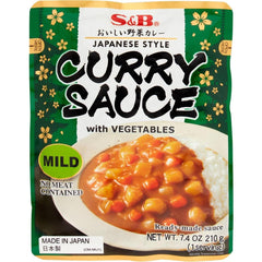 S&B front packaging showing pouch and label, convenient pantry-ready meal