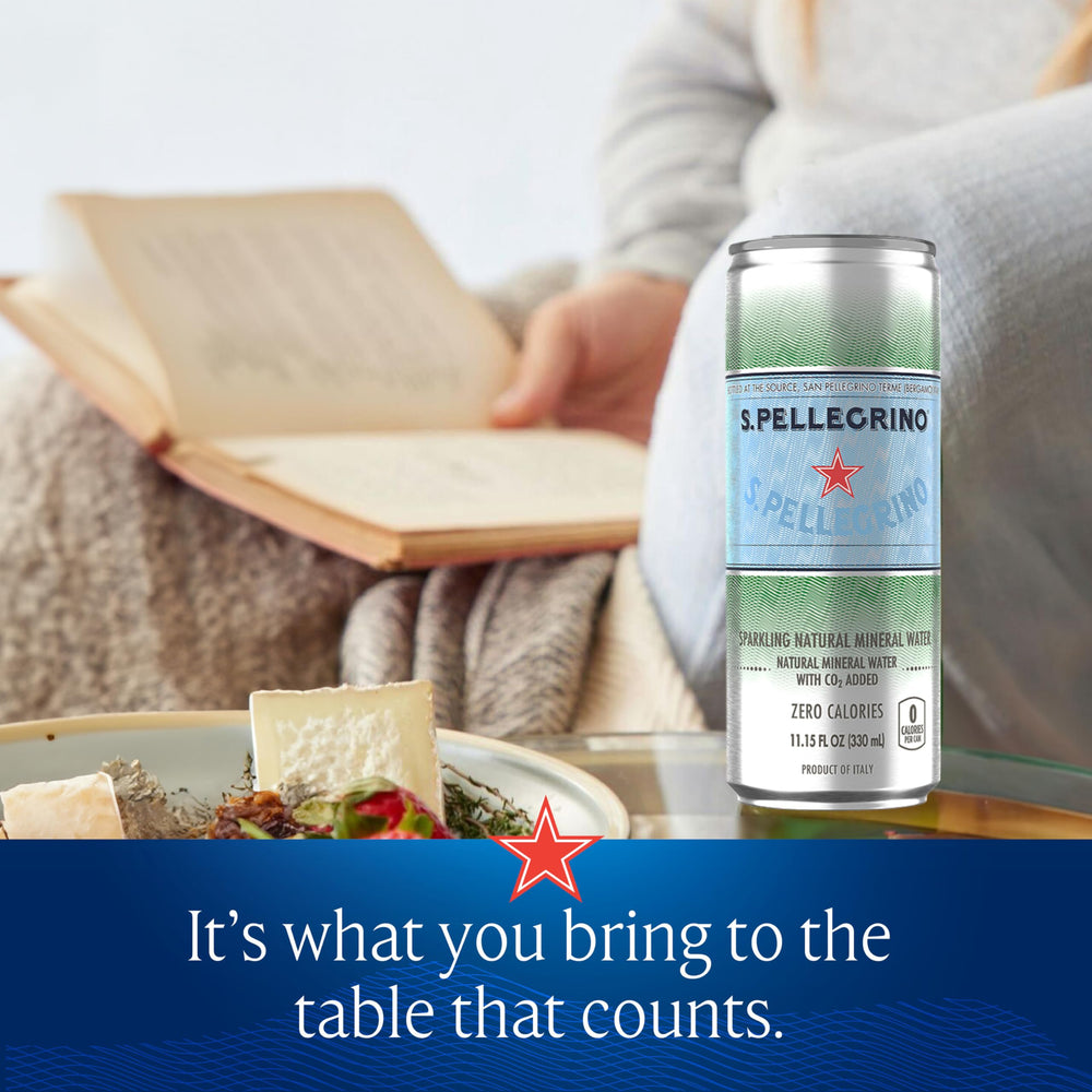 S.Pellegrino close-up of bubbles illustrating gentle effervescence and texture
