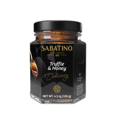 Sabatino Tartufi front jar view showing label and gourmet appeal